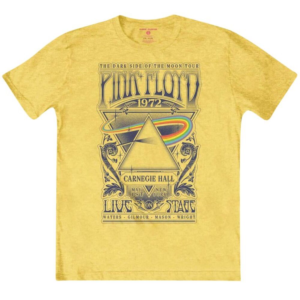 Pink Floyd Childrens/Kids Carnegie Hall Poster T-Shirt / Yellow
